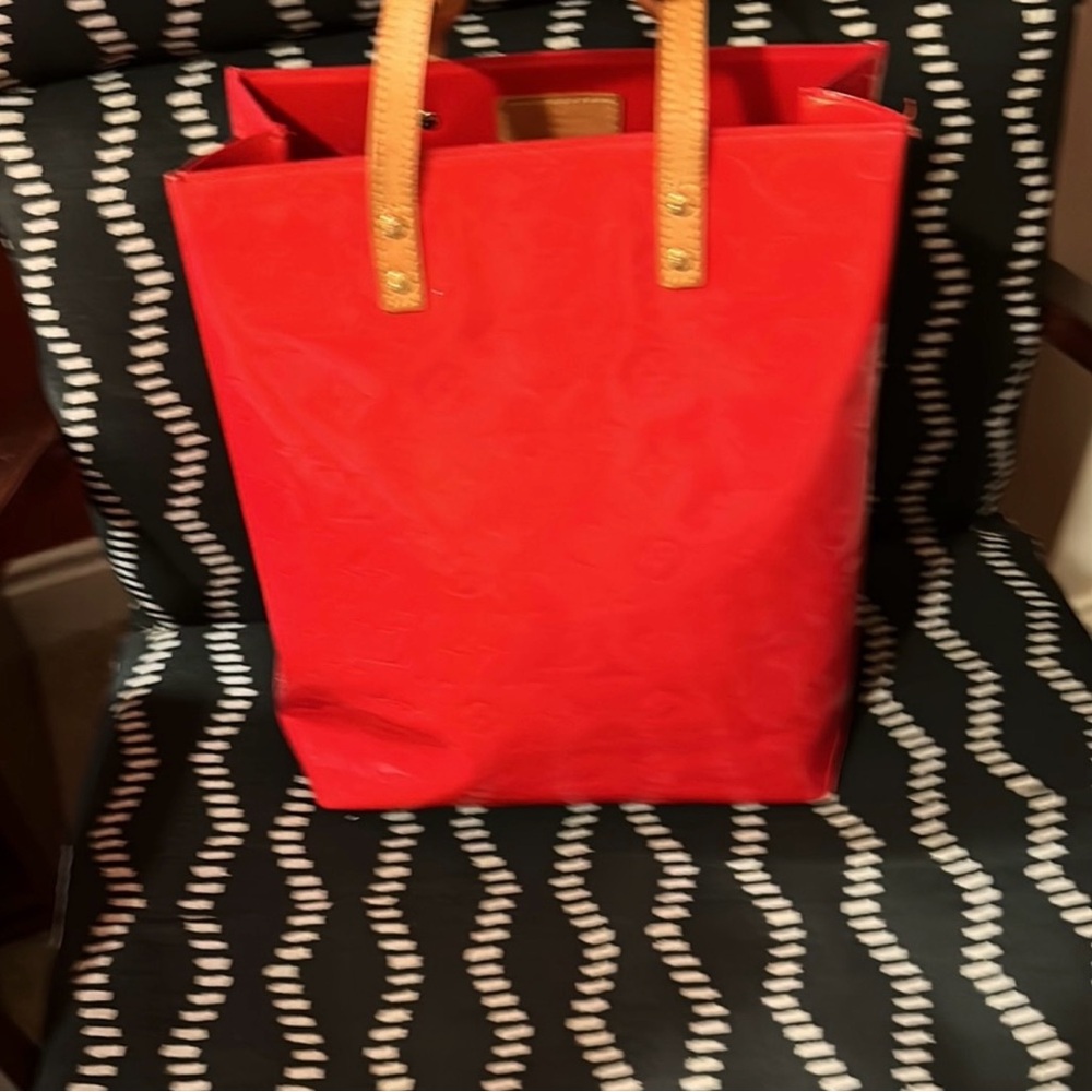 Louis Vuitton Red Tote Bag - Picture 7 of 11